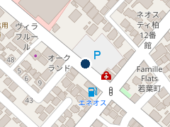 NPC24H柏若葉町パーキングの位置