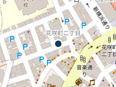 NPC24H花咲町2丁目パーキングの位置