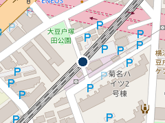 NPC24H大豆戸町パーキングの位置