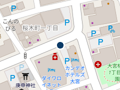 NPC24H大宮駅西口パーキングの位置