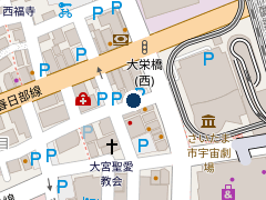 NPC24H大宮桜木町2丁目第4パーキングの位置