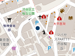 NPC24H渋谷桜丘町パーキングの位置