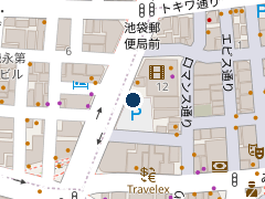 NPC24H池袋ロサパーキングの位置