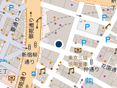 NPC24Hビッグス新宿パーキングの位置
