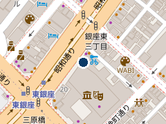 NPC24H GINZA　KABUKIZAパーキングの位置
