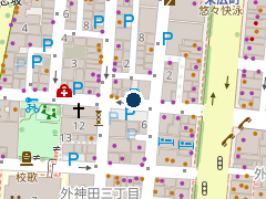 NPC24H外神田第2パーキングの位置