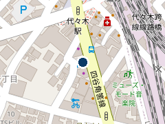 NPC24H代々木駅前パーキングの位置