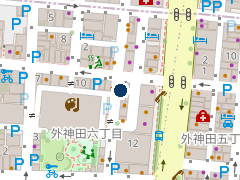 NPC24H外神田第5パーキングの位置
