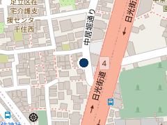 NPC24H千住中居町パーキングの位置