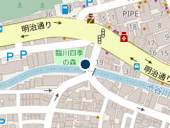 NPC24H広尾第6パーキングの位置