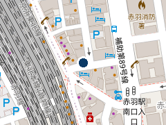 NPC24H赤羽南1丁目パーキングの位置