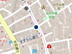 NPC24Hよみせ通り第2パーキングの位置