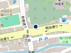 NPC24H広尾第5パーキングの位置
