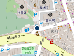 NPC24H広尾第3パーキングの位置