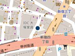 NPC24H新宿3丁目第5パーキングの位置