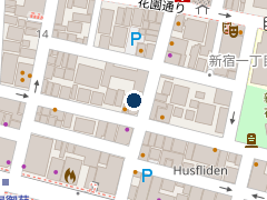 NPC24H新宿1丁目第6パーキングの位置