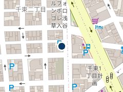 三井のリパーク 千束２丁目の位置