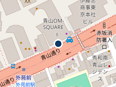 三井のリパーク 青山ＯＭ－ＳＱＵＡＲＥ駐車場の位置