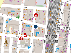 三井のリパーク 上野３丁目第２の位置