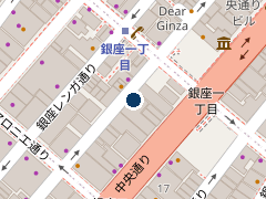 三井のリパーク 銀座越後屋ビル駐車場の位置