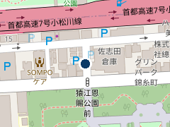 三井のリパーク 毛利２丁目の位置
