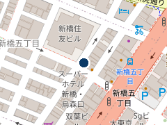 三井のリパーク 新橋５丁目第５の位置