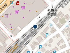 三井のリパーク 新横浜高架下第一駐車場の位置