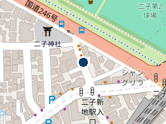 三井のリパーク 二子新地第３の位置