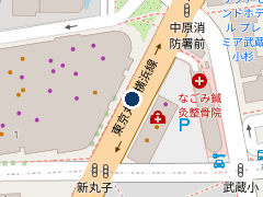 三井のリパーク グランツリー武蔵小杉駐車場の位置