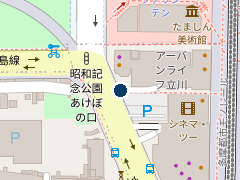 三井のリパーク アーバンライフ立川駐車場の位置
