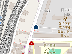 三井のリパーク コーシャハイム北千住の位置