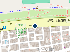 三井のリパーク 千住大川町第２の位置