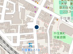 三井のリパーク 千住東２丁目の位置
