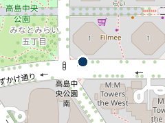 三井のリパーク みなとみらい５丁目第１駐車場の位置