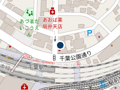 三井のリパーク 千葉駅公園口の位置