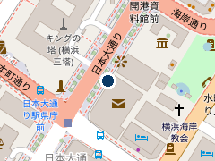 三井のリパーク 横浜港郵便局駐車場の位置