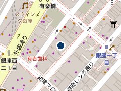 三井のリパーク 銀座並木通りビル駐車場の位置