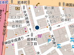 三井のリパーク 岩本町３丁目の位置