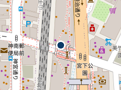 三井のリパーク 宮下公園北駐車場の位置