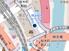 三井のリパーク 横浜桜木郵便局駐車場の位置