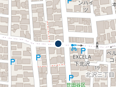 三井のリパーク 北沢４丁目の位置