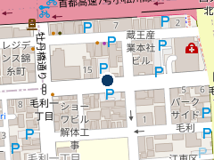 三井のリパーク 毛利１丁目第３の位置