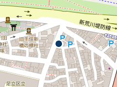三井のリパーク 千住大川町第４の位置