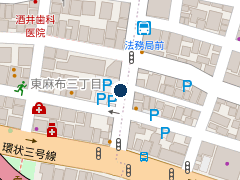 三井のリパーク 東麻布３丁目第３の位置