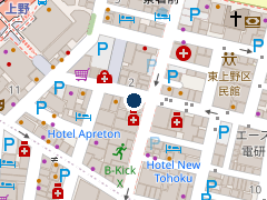 三井のリパーク 上野駅前の位置