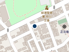 三井のリパーク 足立中川３丁目の位置
