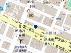 三井のリパーク 新橋４丁目新虎通りの位置