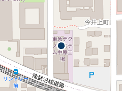 タイムズ上小田中６丁目の位置