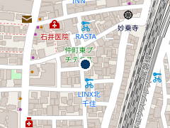 タイムズ千住１丁目の位置