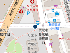 タイムズ武蔵小杉駅前地下の位置